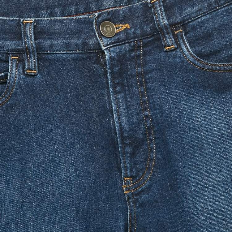 Pre Owned Loro Piana Blue Cotton Regular Fit Jeans Waist M/Waist 31"