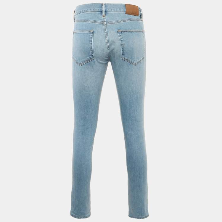 Pre Owned Loro Piana Blue Kurashiki Denim Slim Fit Jeans M/Waist 32"