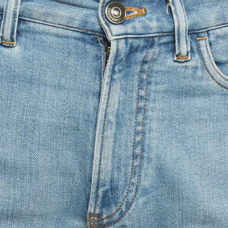 Pre Owned Loro Piana Blue Kurashiki Denim Slim Fit Jeans M/Waist 32"