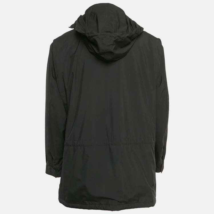 Pre Owned Loro Piana Grey Synthetic Traveller Windmate Jacket 5XL