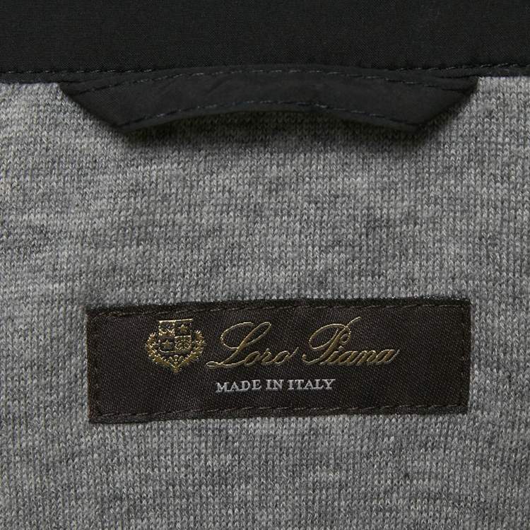 Pre Owned Loro Piana Grey Synthetic Traveller Windmate Jacket 5XL