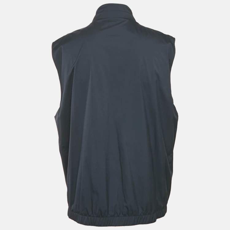 مملوكة مسبقًا Loro Piana Blue Nylon Reversible Vest 4XL