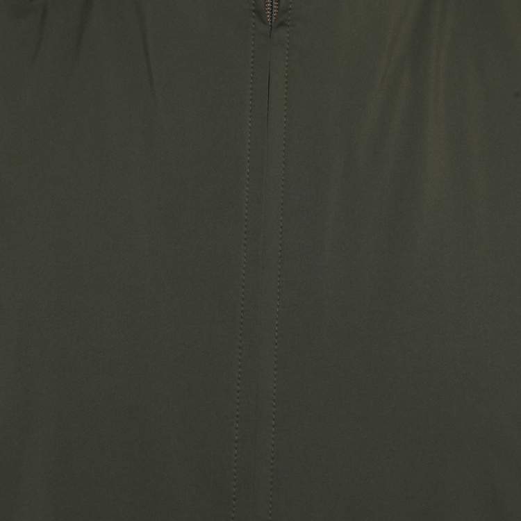 Pre Owned Loro Piana Grey/Green Wool and Nylon Reversible Vest S