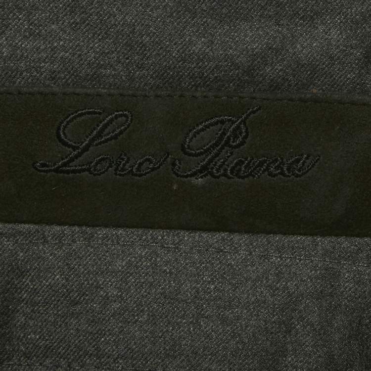 Pre Owned Loro Piana Grey/Green Wool and Nylon Reversible Vest S