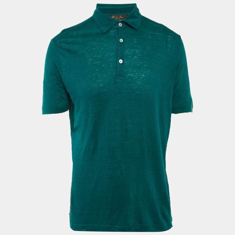 Pre Owned Loro Piana Green Jersey Polo T-Shirt L