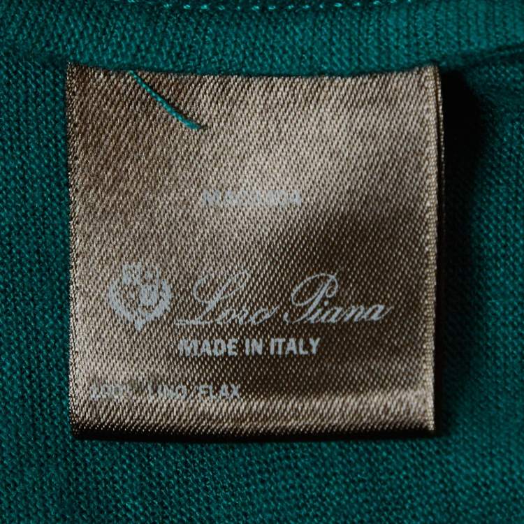 Pre Owned Loro Piana Green Jersey Polo T-Shirt L