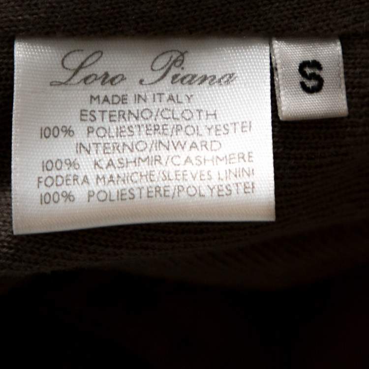 Pre Owned Loro Piana Ecru Synthetic Cashmere Lined Traveller Jacket S