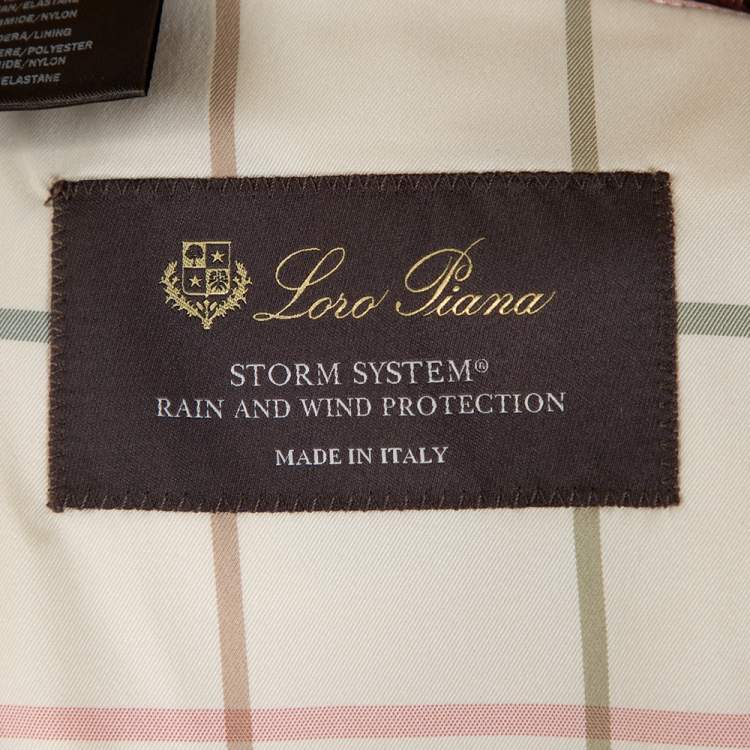 Pre Owned Loro Piana Light Grey Wool Storm System Bomber Jacket L