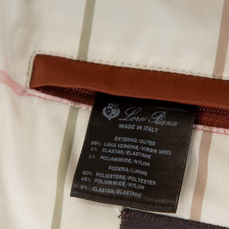 Pre Owned Loro Piana Light Grey Wool Storm System Bomber Jacket L