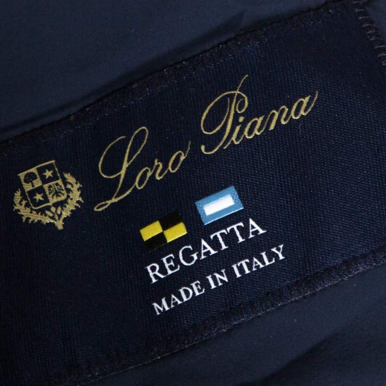 Pre Owned Loro Piana Blue Regatta Deck Rain Jacket L