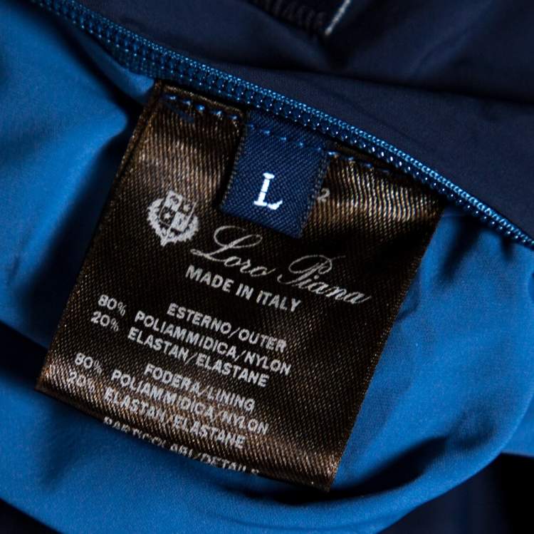 Pre Owned Loro Piana Blue Regatta Deck Rain Jacket L