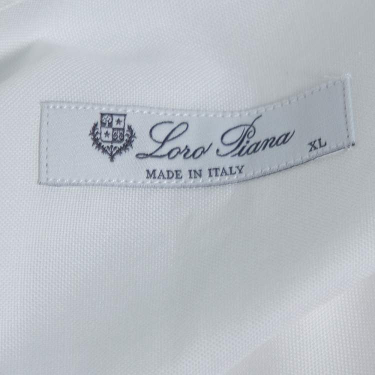 Pre Owned Loro Piana White Cotton Long Sleeve Shirt XL
