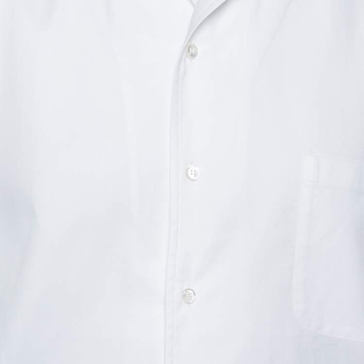 Pre Owned Loro Piana White Cotton Long Sleeve Shirt XL