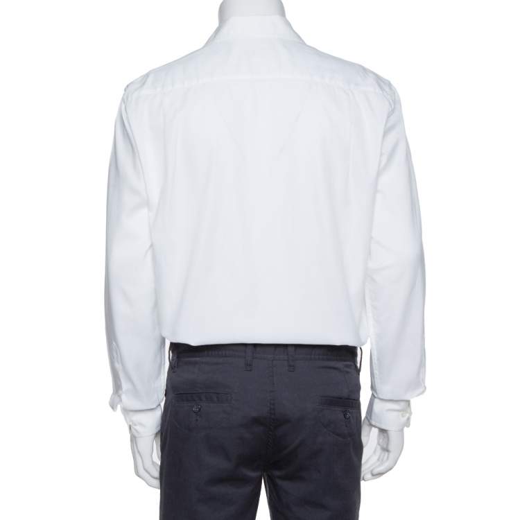 Pre Owned Loro Piana White Cotton Long Sleeve Shirt XL