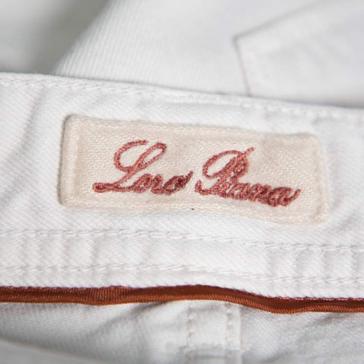 Pre Owned Loro Piana Light Grey Denim Tapered Leg Jeans XXL