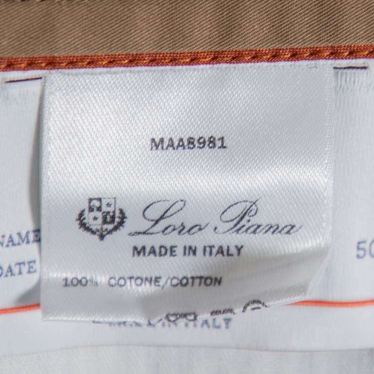 Pre Owned Loro Piana Brown Cotton Bermuda Shorts L