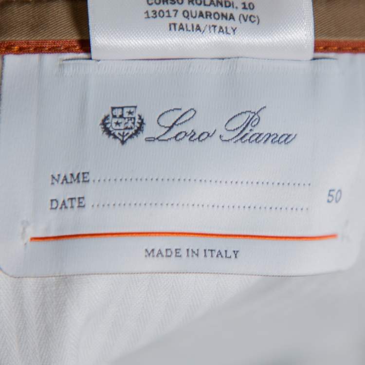 Pre Owned Loro Piana Brown Cotton Bermuda Shorts L