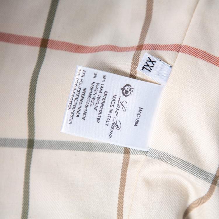 Pre Owned Loro Piana Storm System Beige Wool & Cashmere Jacket XXL 