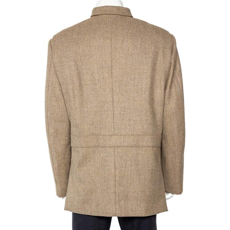 Pre Owned Loro Piana Storm System Beige Wool & Cashmere Jacket XXL 