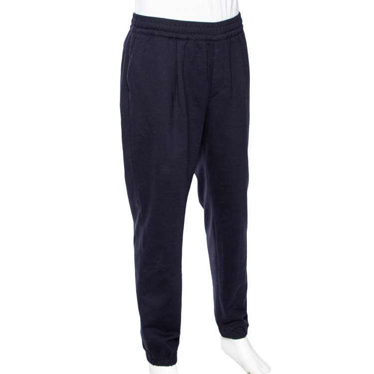 Pre Owned Loro Piana Navy Blue Wool Coulisse Joggers XXL 