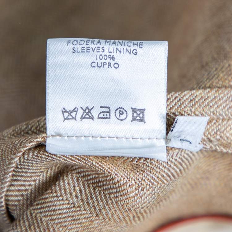 Pre Owned Loro Piana Beige Linen Single Breasted Blazer XXL 