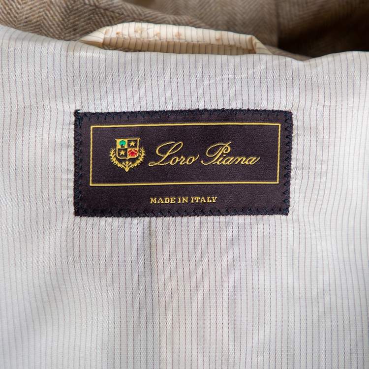 Pre Owned Loro Piana Beige Linen Single Breasted Blazer XXL 
