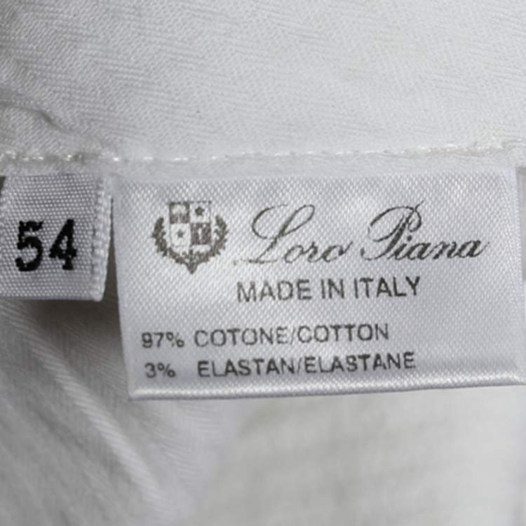 Pre Owned Loro Piana Beige Stretch Cotton Chino Trousers XXL