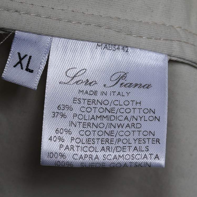 مملوكة مسبقًا Loro Piana Beige Cotton Roadster Villa D'este Jacket XL