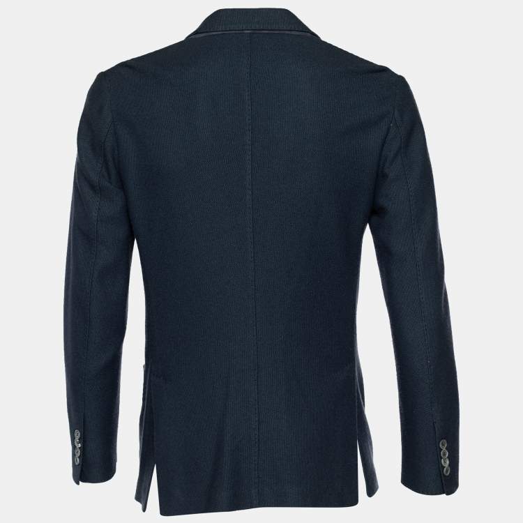 Pre Owned Loro Piana Dark Blue Wool  Button Front Jacket M