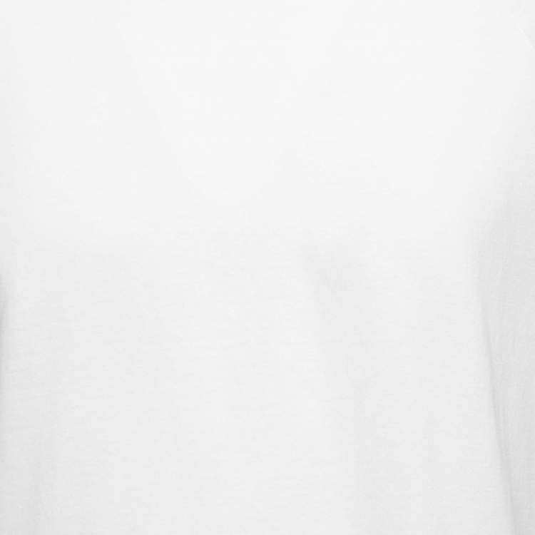Pre Owned Loro Piana White Cotton Short Sleeve Crewneck T-Shirt L