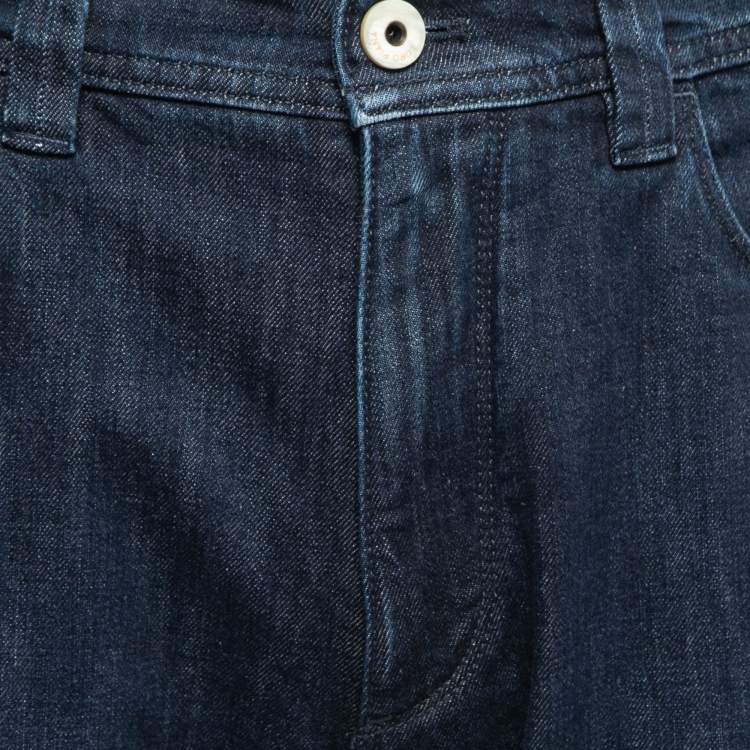 Pre Owned Loro Piana Blue Denim Jeans XL Waist 35"
