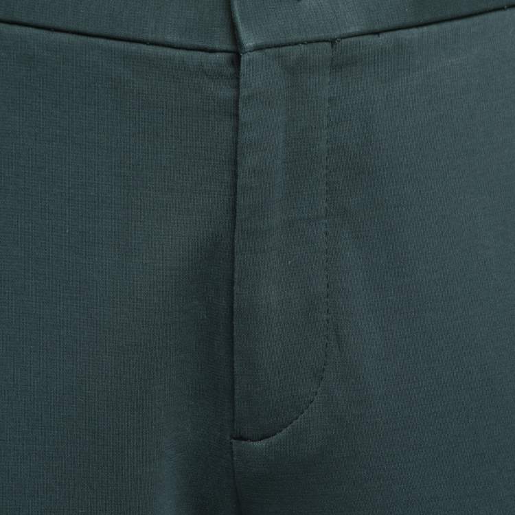 Pre Owned Loro Piana Green Cotton Knit Trousers L