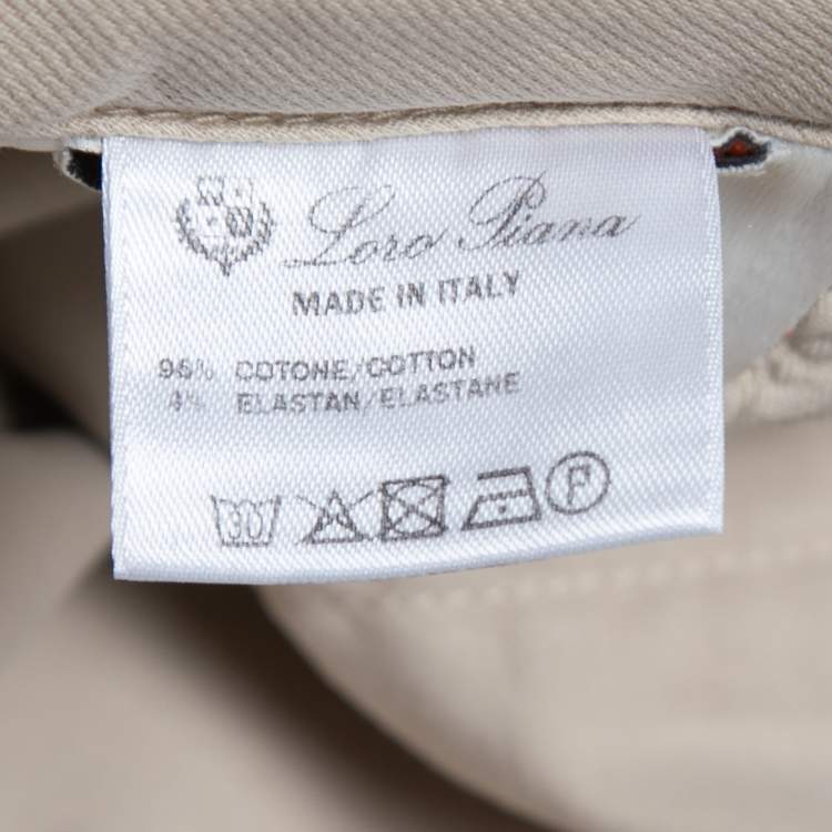 مملوكة مسبقًا Loro Piana Beige Cotton Bermuda Shorts XL