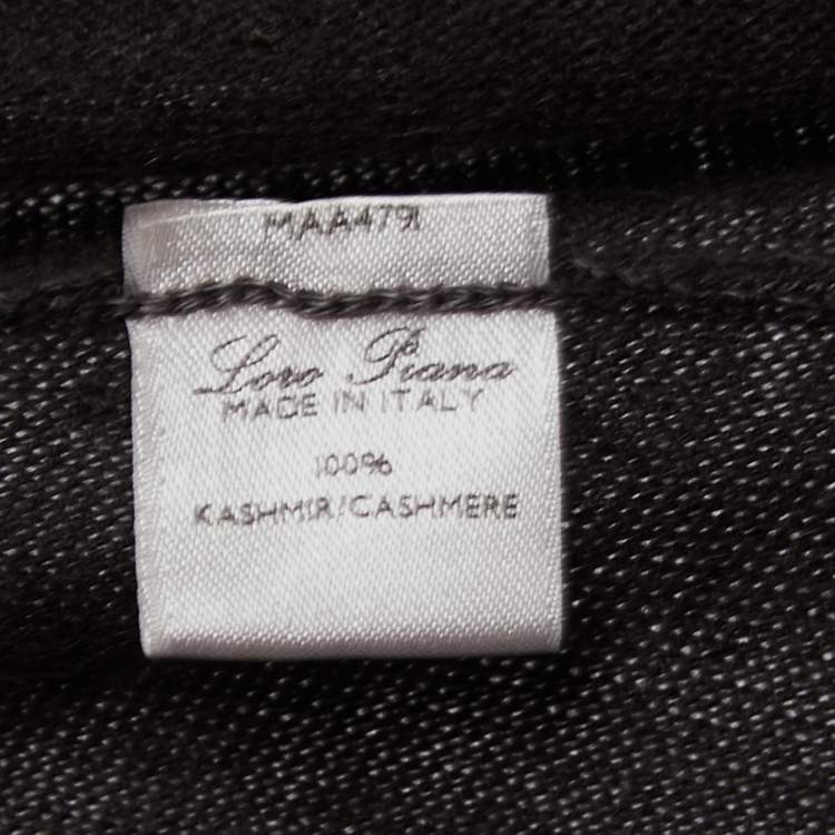 Pre Owned Loro Piana Grey Cashmere Knit Wide-Leg Pants S