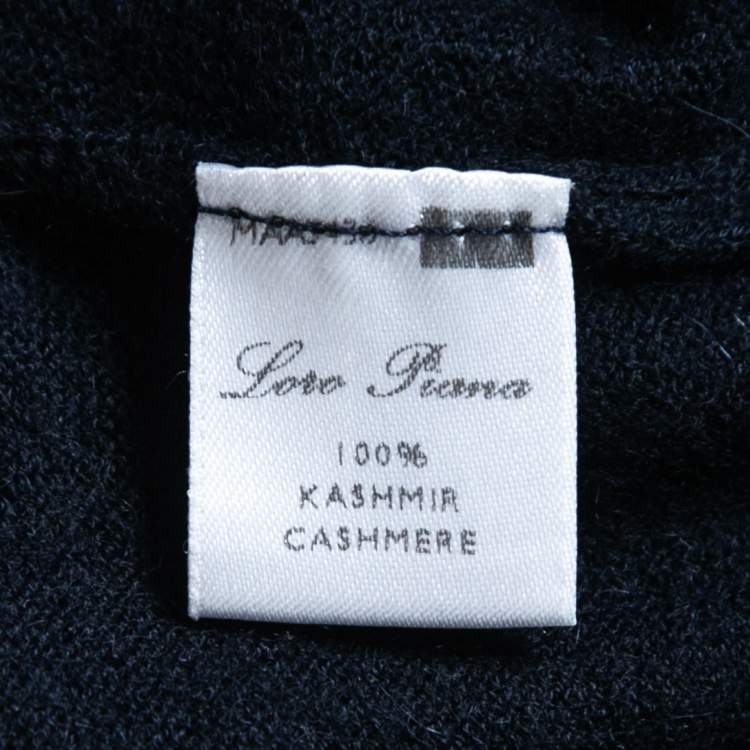 Pre Owned Loro Piana Dark Blue Cashmere Knit Crew Neck Sweater XL