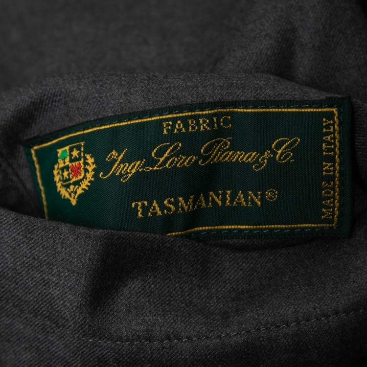 Pre Owned Loro Piana Black/Grey Nylon & Wool Bomber Jacket L