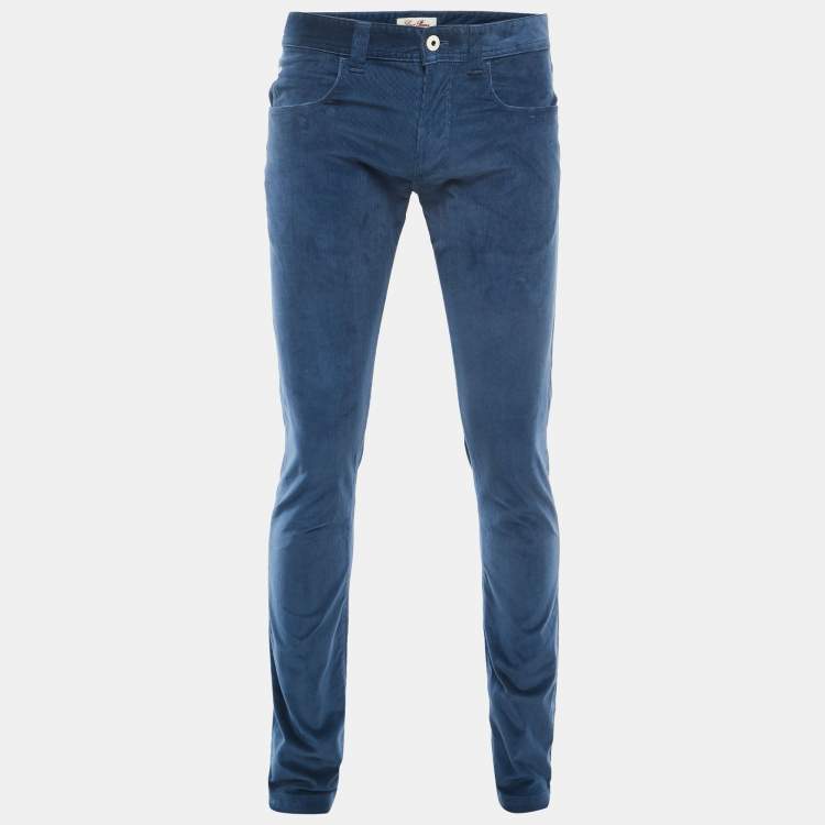 Pre Owned Loro Piana Blue Corduroy Pants M
