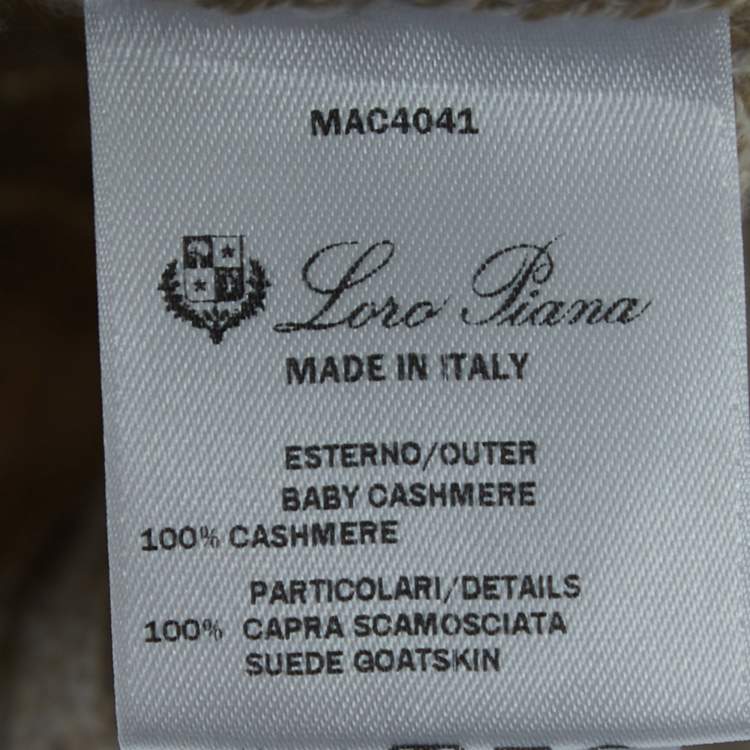Pre Owned Loro Piana Brown Baby Cashmere Zip-Up Sweater XL