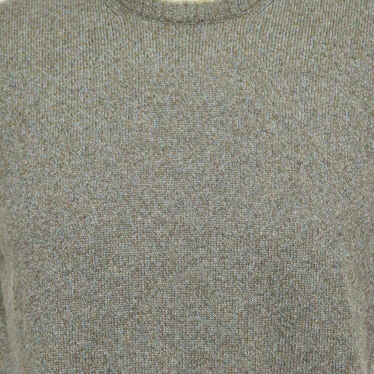Pre Owned Loro Piana Brown/Grey Cashmere Sleeveless Sweater XL