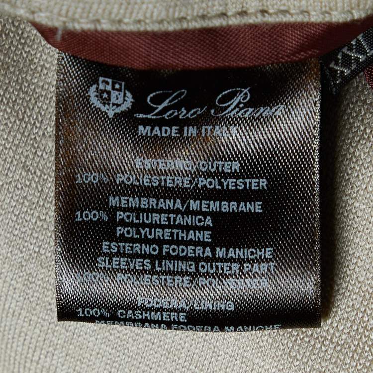 Pre Owned Loro Piana Brown Diamond Quilted Leather Trim Detail Jacket XXL