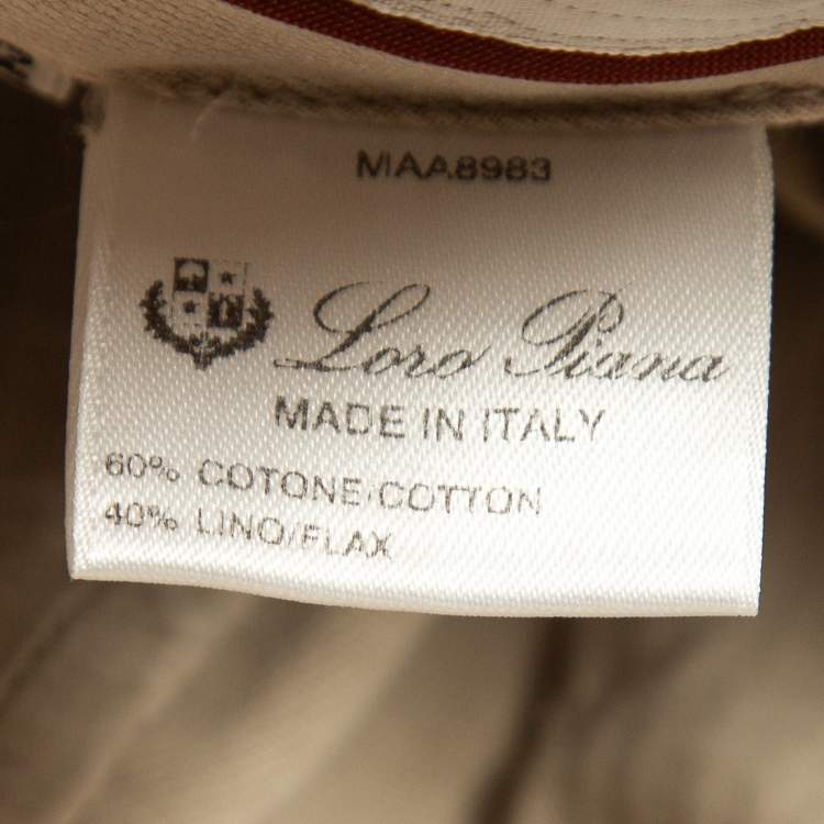 Pre Owned Loro Piana Beige Linen Blend Trousers XL