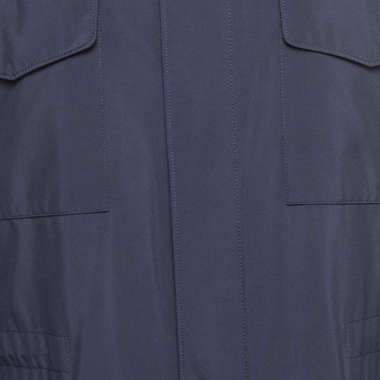 Pre Owned Loro Piana Navy Blue Windmate Traveller Bomber Jacket S