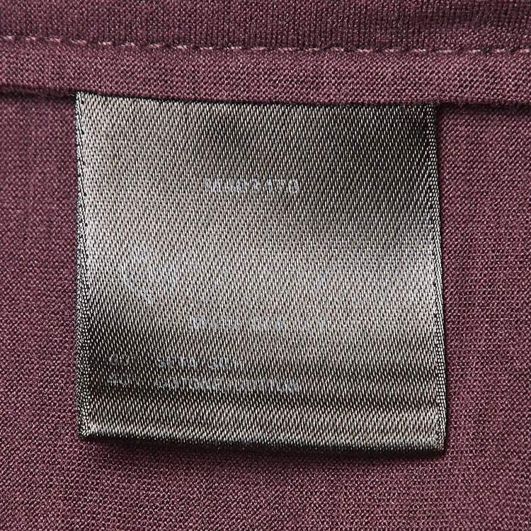 Pre Owned Loro Piana Burgundy Cotton Crew Neck T-Shirt M