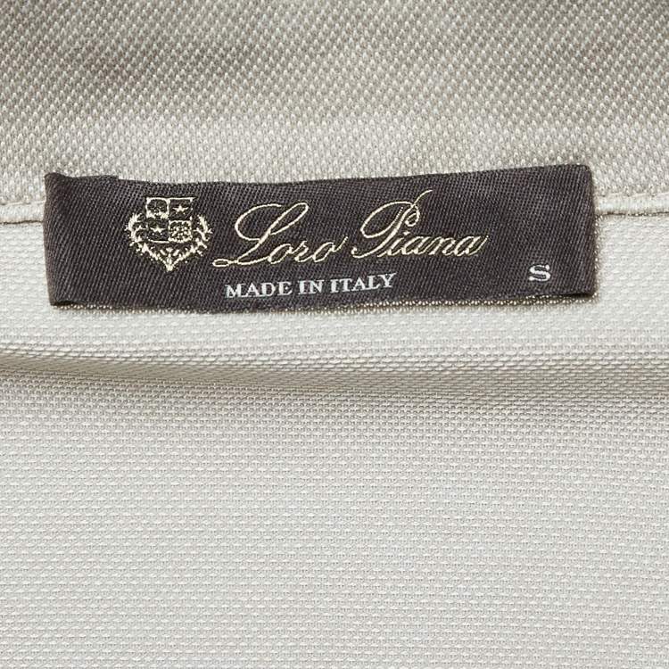 Pre Owned Loro Piana Beige Cotton and Silk Knit Polo T-Shirt S