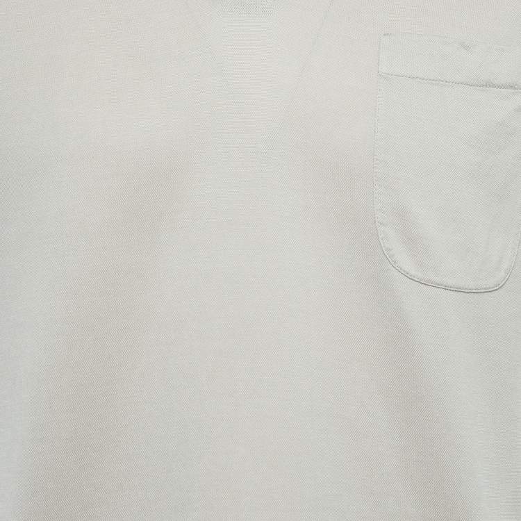 Pre Owned Loro Piana Beige Cotton and Silk Knit Polo T-Shirt S