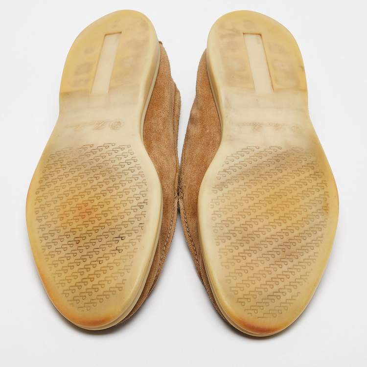 Pre Owned Loro Piana Brown Suede Summer Walk Loafers Size 43