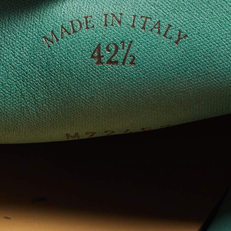 Pre Owned Loro Piana Green Suede Summer Walk Loafers Size 42.5