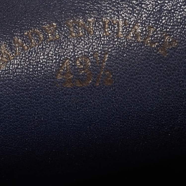 Pre Owned Loro Piana Navy Blue Suede Babouche Walk Mules Size 43.5