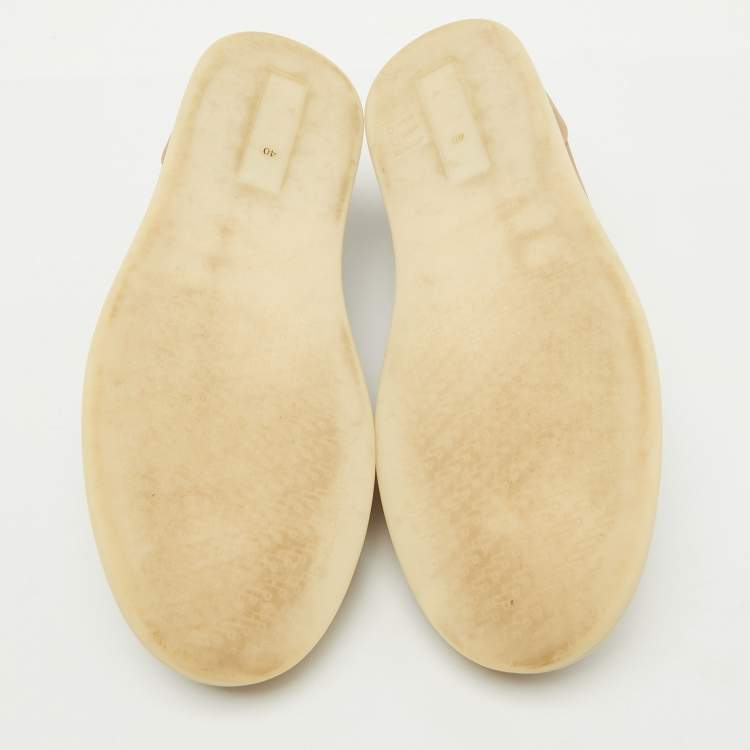 مملوكة مسبقًا Loro Piana Beige Nubuck Leather Soho Walk Sneakers Size 40