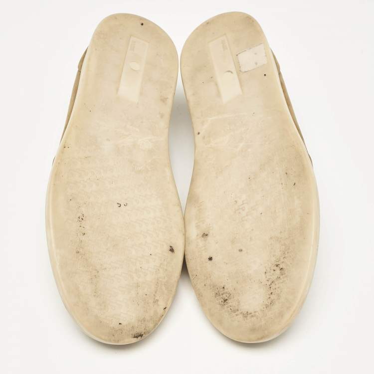 مملوكة مسبقًا Loro Piana Green Nubuck Leather Soho Walk Slip On Sneakers Size 42